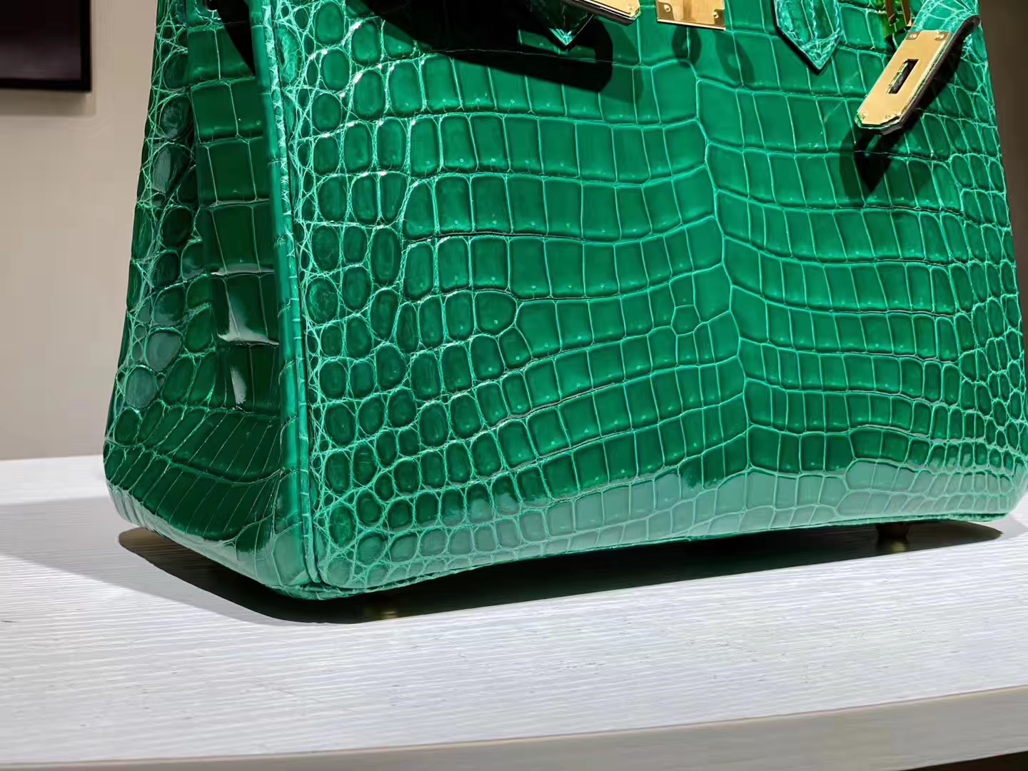 HERMES birkin 25cm 鳄鱼皮 翡翠绿 现货
