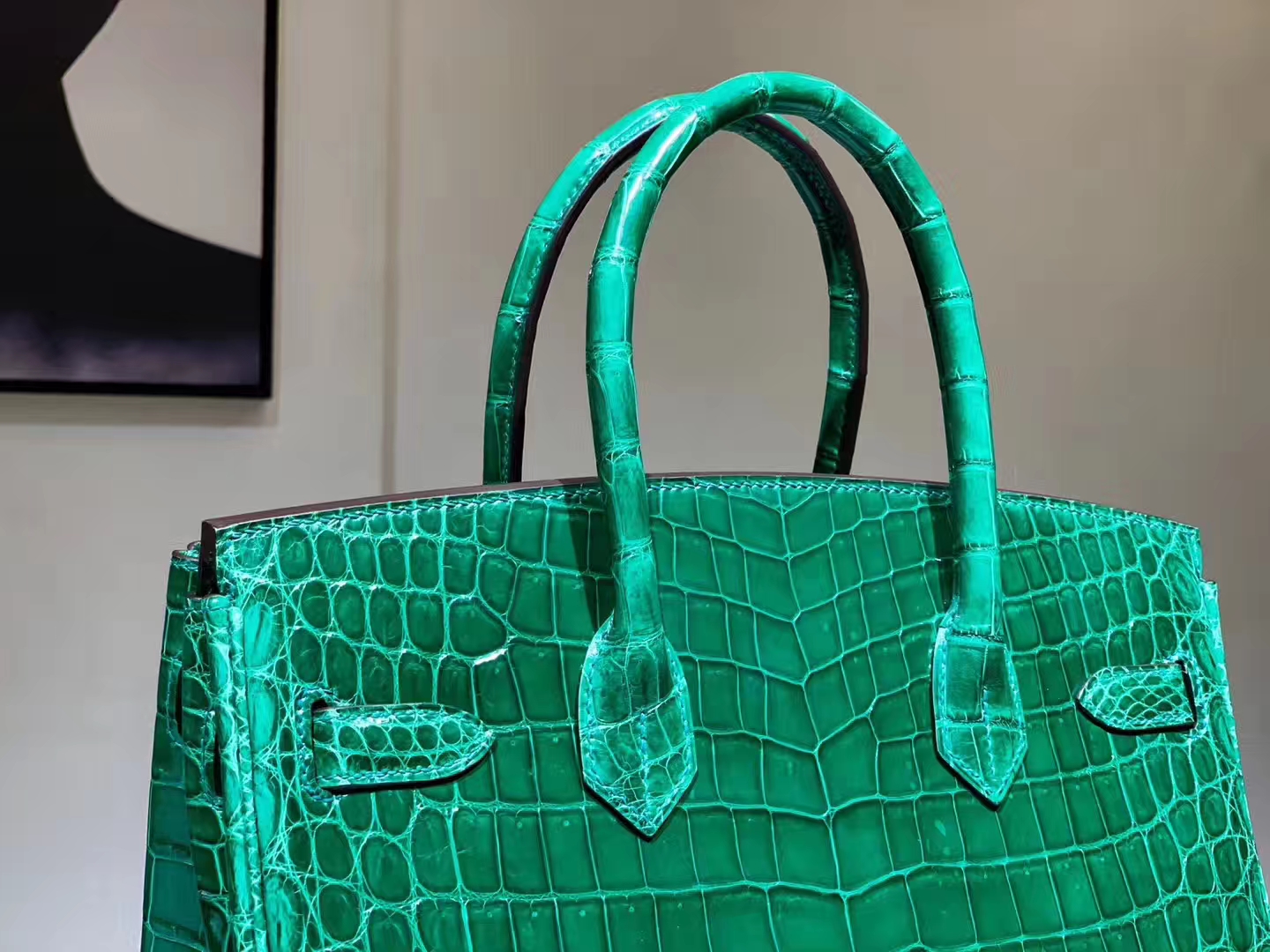 HERMES birkin 25cm 鳄鱼皮 翡翠绿 现货