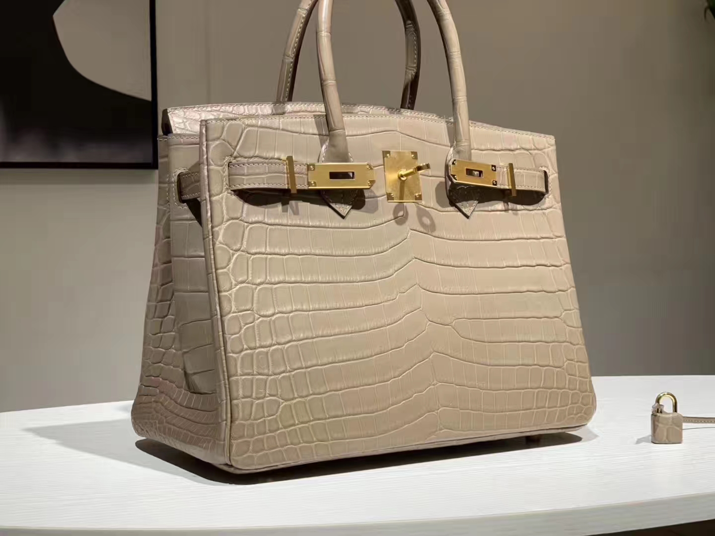 HERMES birkin 30cm 鳄鱼皮 大象灰 现货