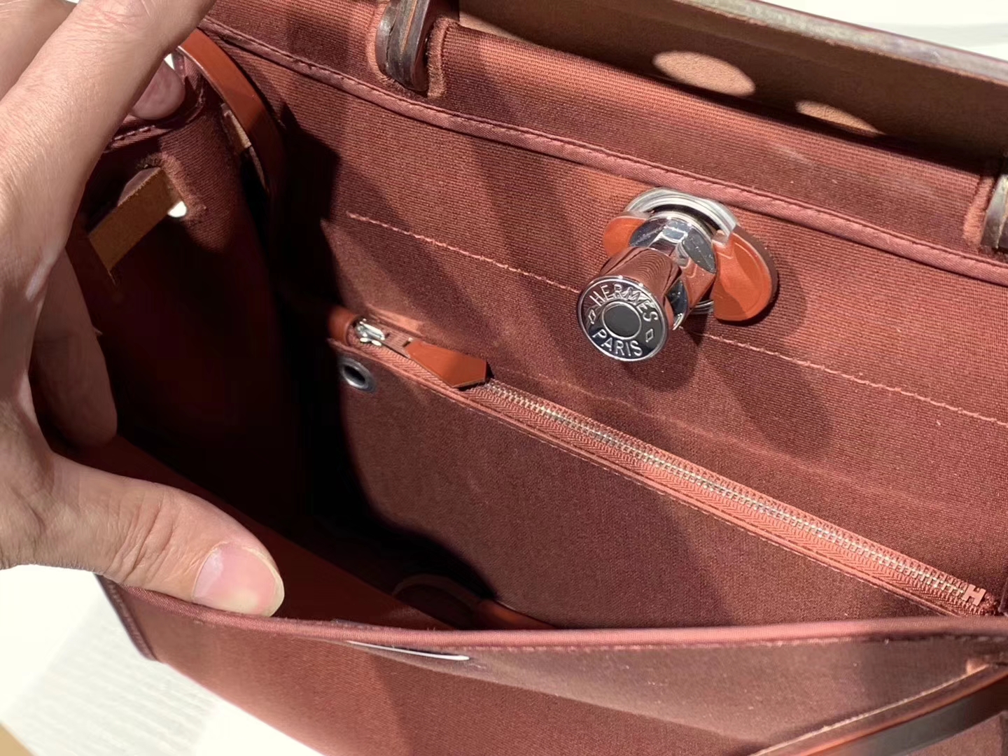 HEREMES 爱马仕 新配色 Herbag 深棕色 31cm
