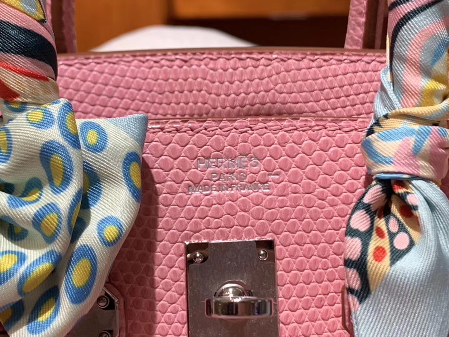 HERMES birkin 25cm 3Q奶昔粉 蜥蜴皮 现货