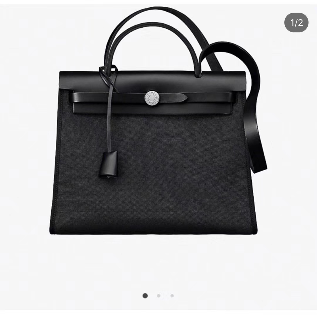 HEREMES 爱马仕 新配色 Herbag 黑色 31cm