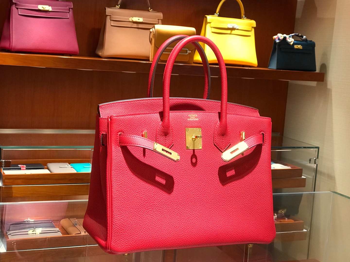 爱马仕 HERMES 铂金包 Birkin 25cm 30cm 国旗红 配全套专柜原版包装 全球发售