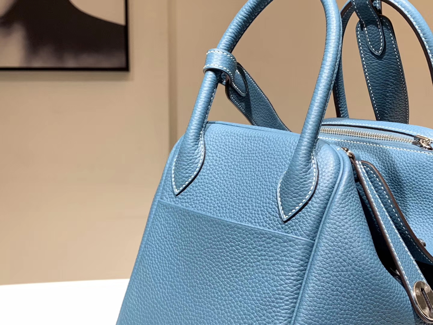 HERMES Lindy Clemence皮 26cm 30cm 牛仔蓝