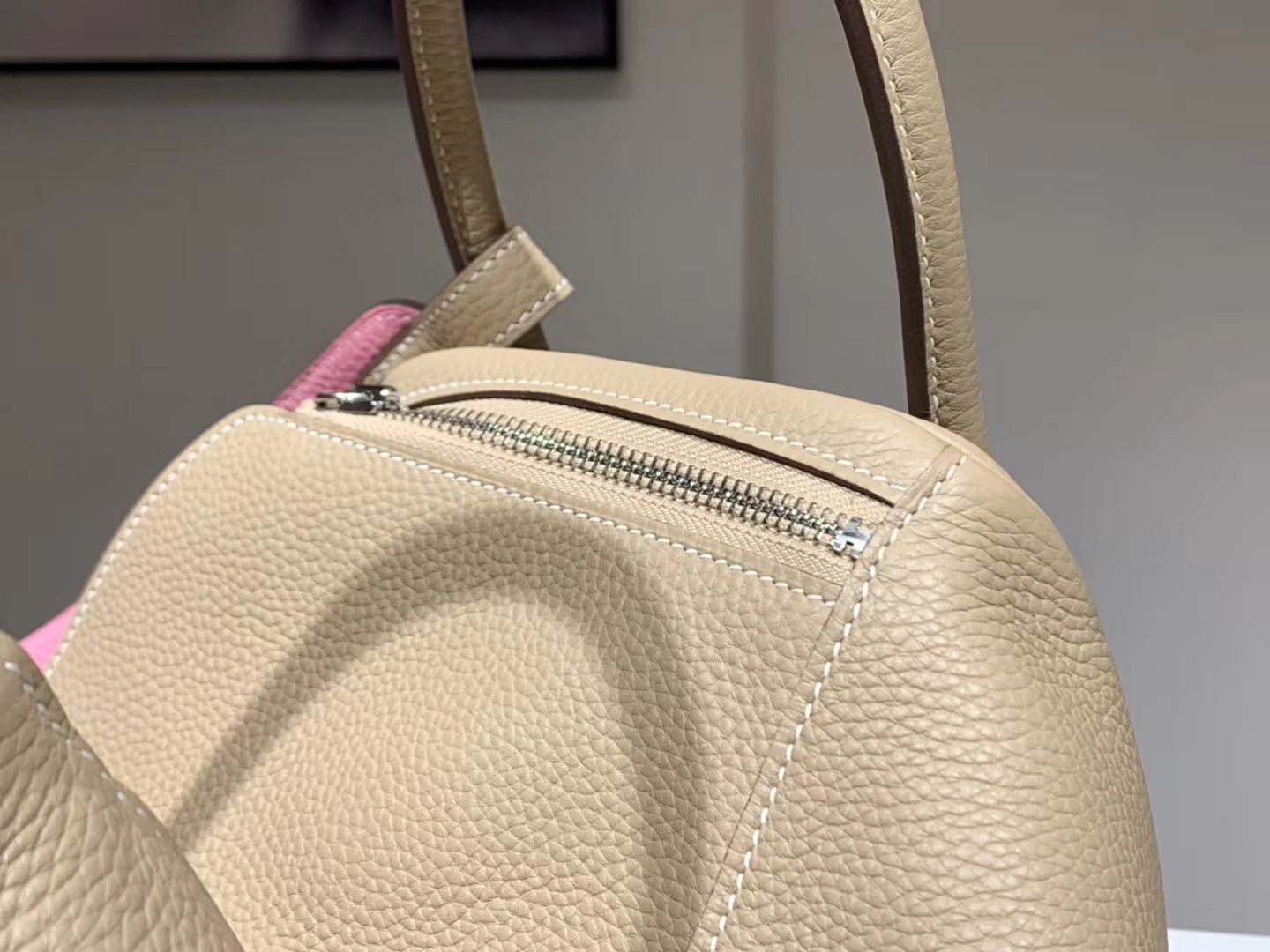HERMES Lindy Clemence皮 26cm 30cm 斑鸠灰内樱花粉