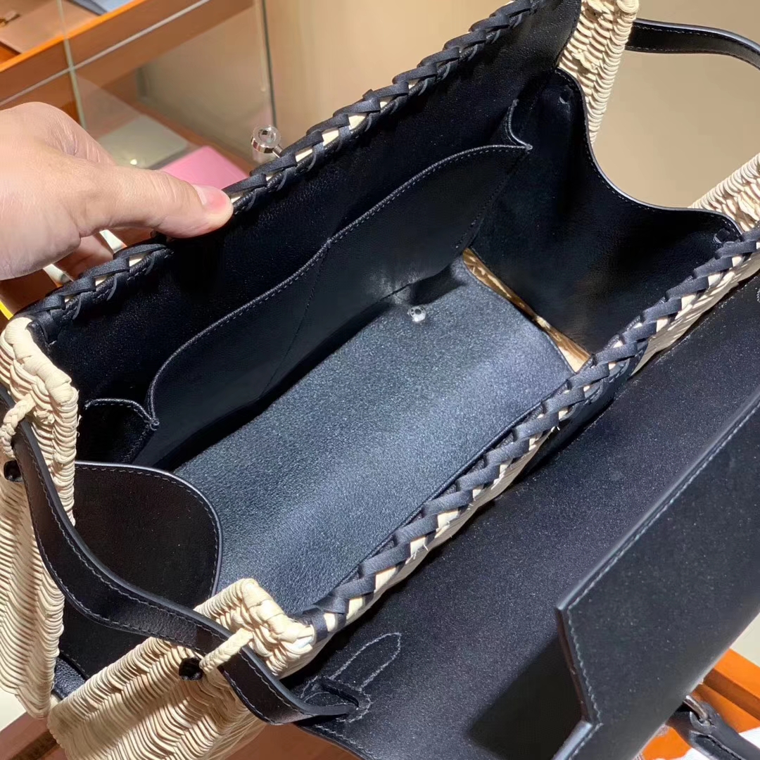 Hermes kelly Picnis Bag35cm 竹藤条编织