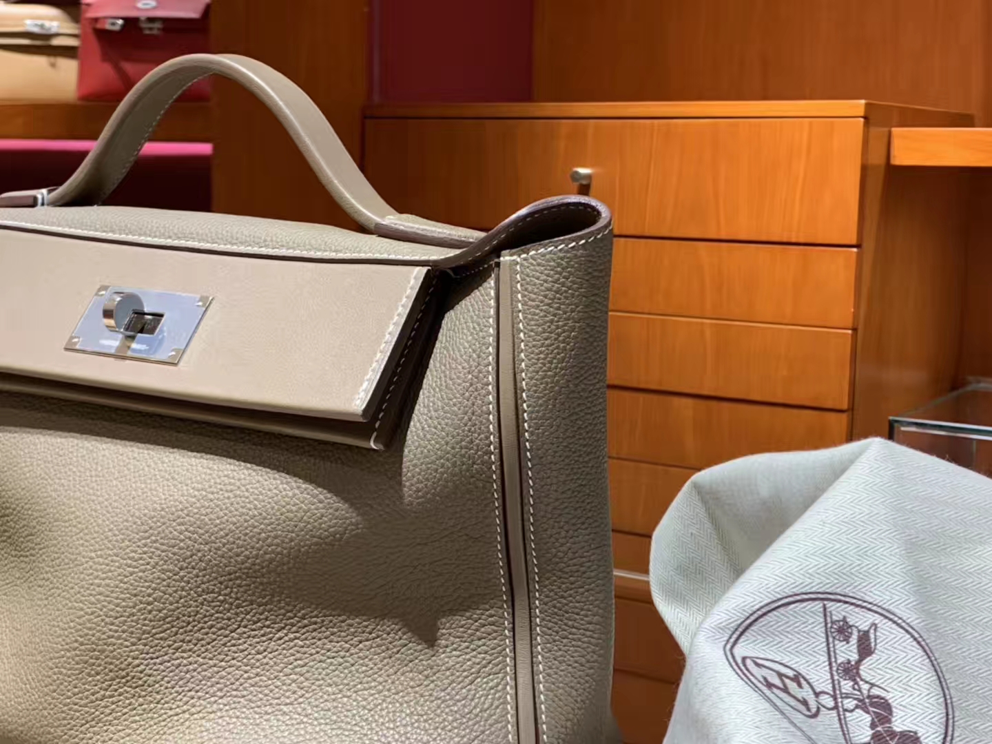 HERMES 爱马仕 kelly24/24 大象灰 接受订单