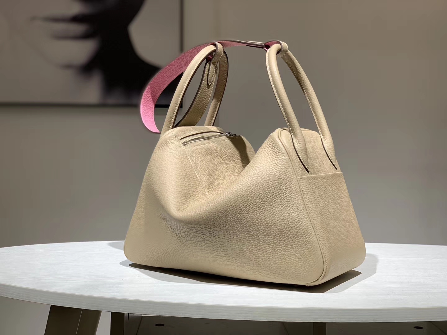 HERMES Lindy Clemence皮 26cm 30cm 斑鸠灰内樱花粉