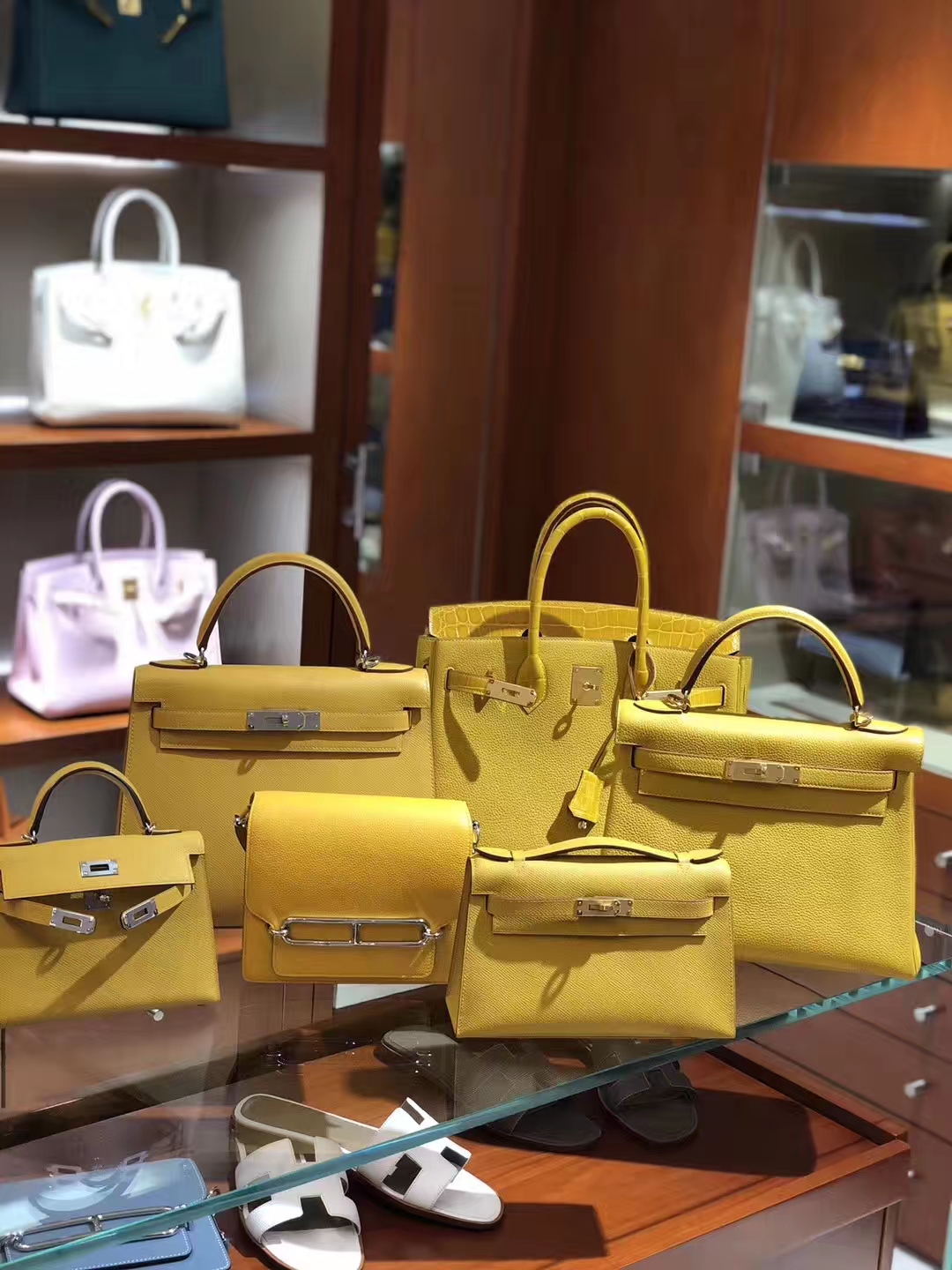 HERMES 爱马仕 Birkin 铂金包 Kelly 凯莉包 Mini Kelly 猪鼻子包 经典招财琥珀黄