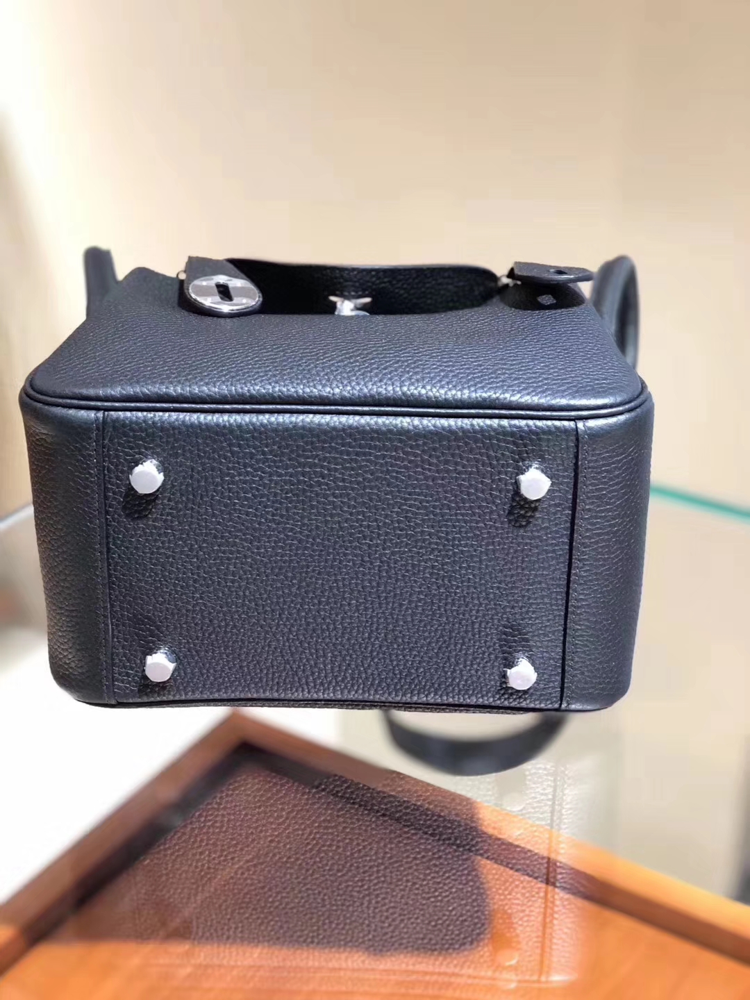 HERMES 爱马仕 Lindy Clemence皮 20cm 黑色