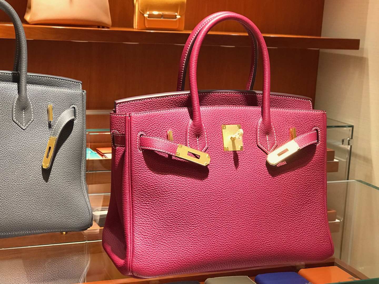 爱马仕 HERMES 铂金包 Birkin 25cm 30cm 石榴红 配全套专柜原版包装 全球发售