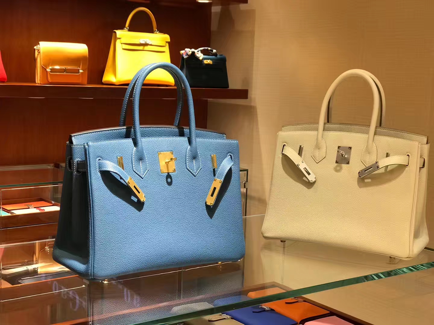 爱马仕 HERMES 铂金包 Birkin 25cm 30cm 牛仔蓝 配全套专柜原版包装 全球发售
