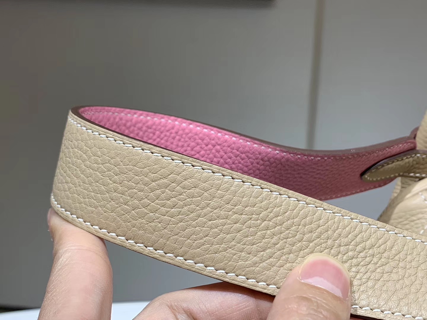 HERMES Lindy Clemence皮 26cm 30cm 斑鸠灰内樱花粉