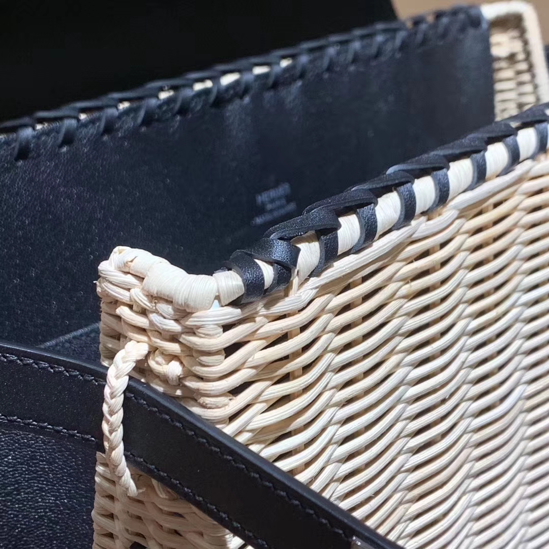 Hermes kelly Picnis Bag35cm 竹藤条编织