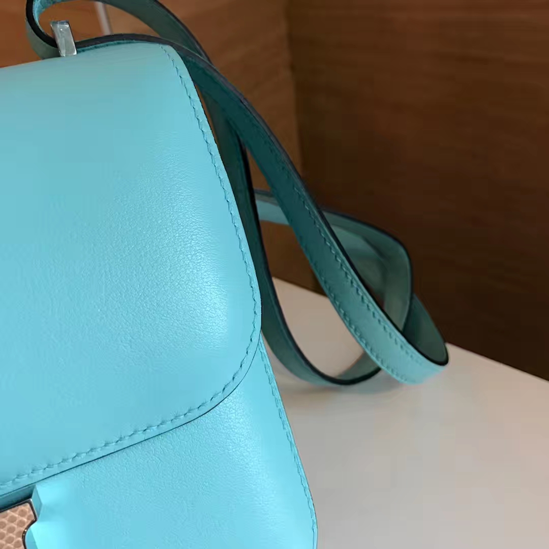 HERMES 爱马仕 空姐包 Constance 18cm 24cm  马卡龙 蜥蜴扣