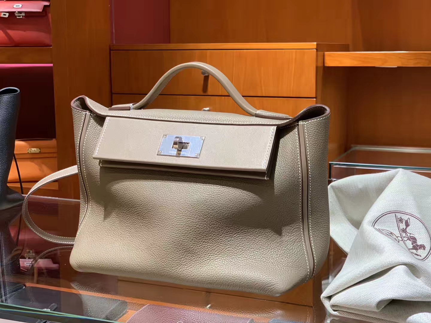 HERMES 爱马仕 kelly24/24 大象灰 接受订单