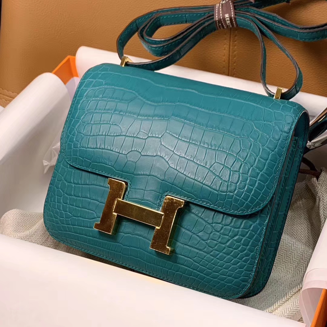 HERMES Constance 19CM 24CM 鳄鱼皮 现货