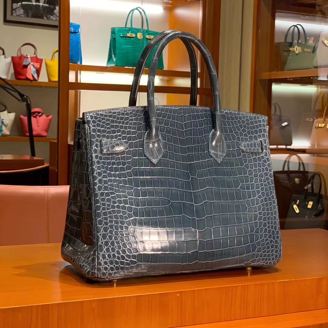 HERMES 原厂进口鳄鱼皮 每个纹路都是独一无二的 顶级做工 Birkin 25cm 30cm 