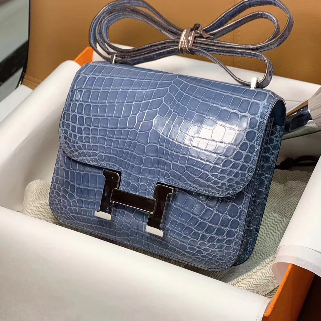 HERMES Constance 19CM 24CM 鳄鱼皮 现货