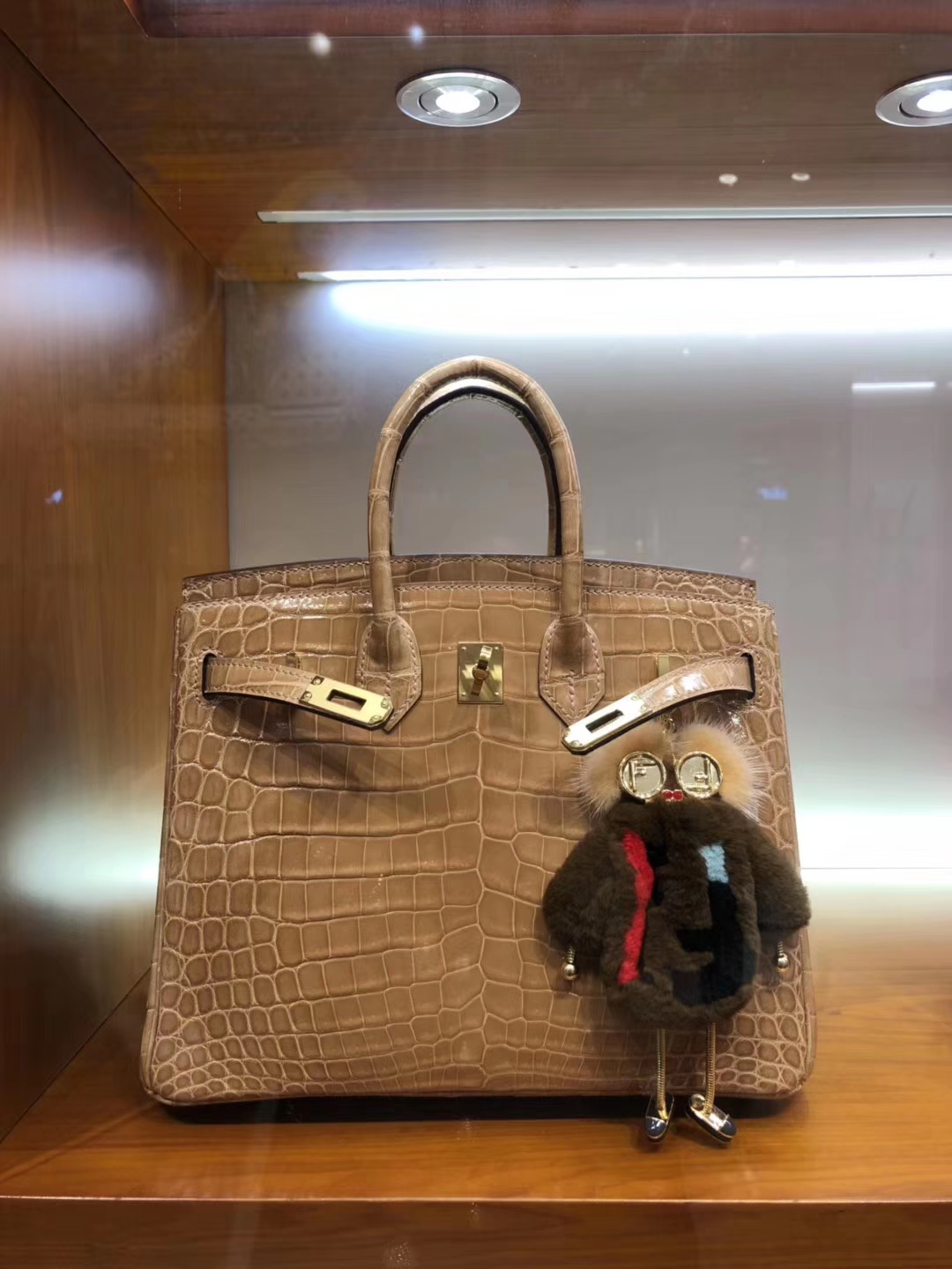 爱马仕 HERMES Birkin 25/30 杏色 鳄鱼皮 全套包装发货