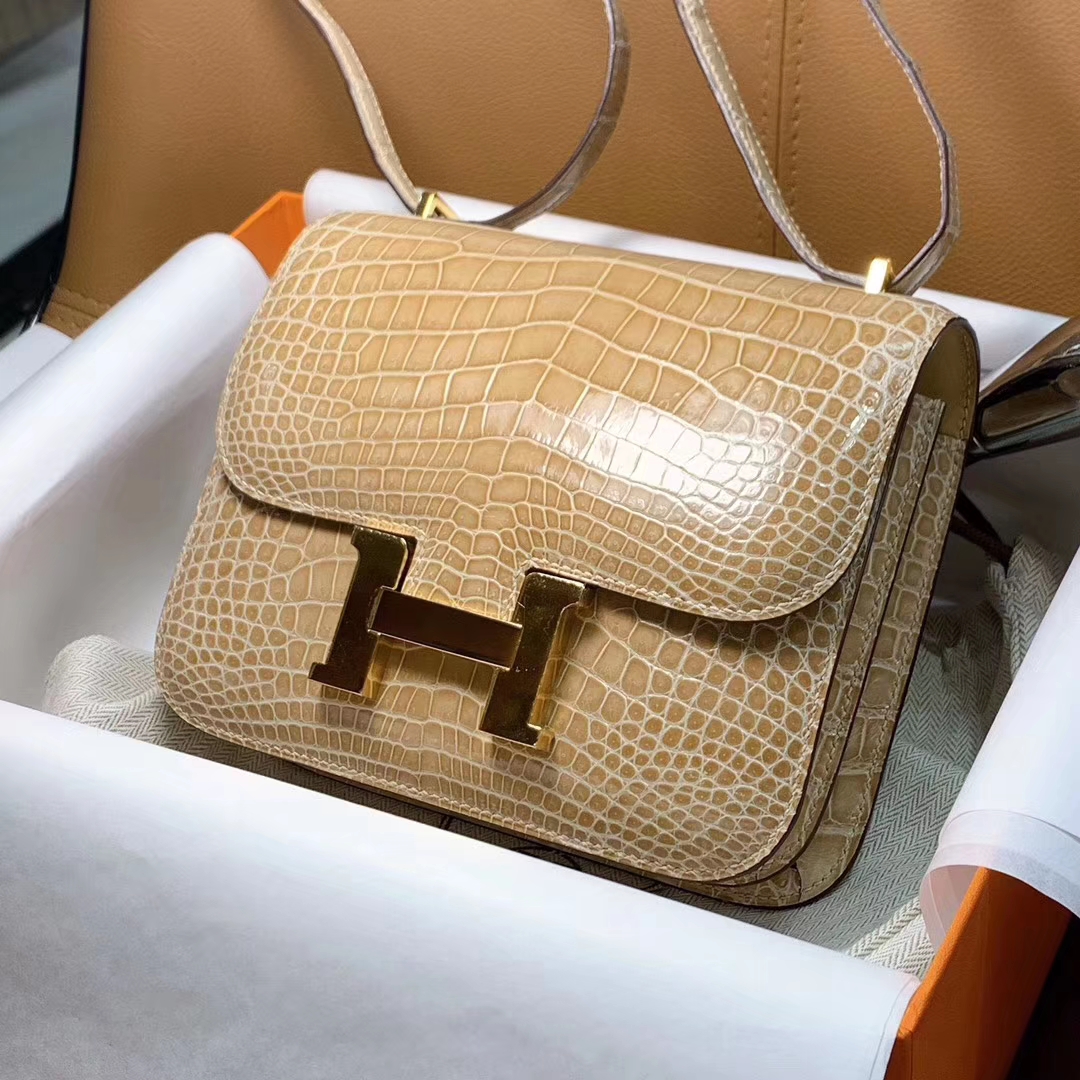 HERMES Constance 19CM 24CM 鳄鱼皮 现货