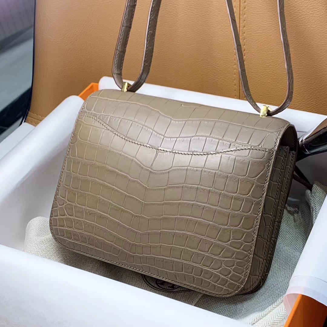 HERMES Constance 19CM 24CM 鳄鱼皮 现货