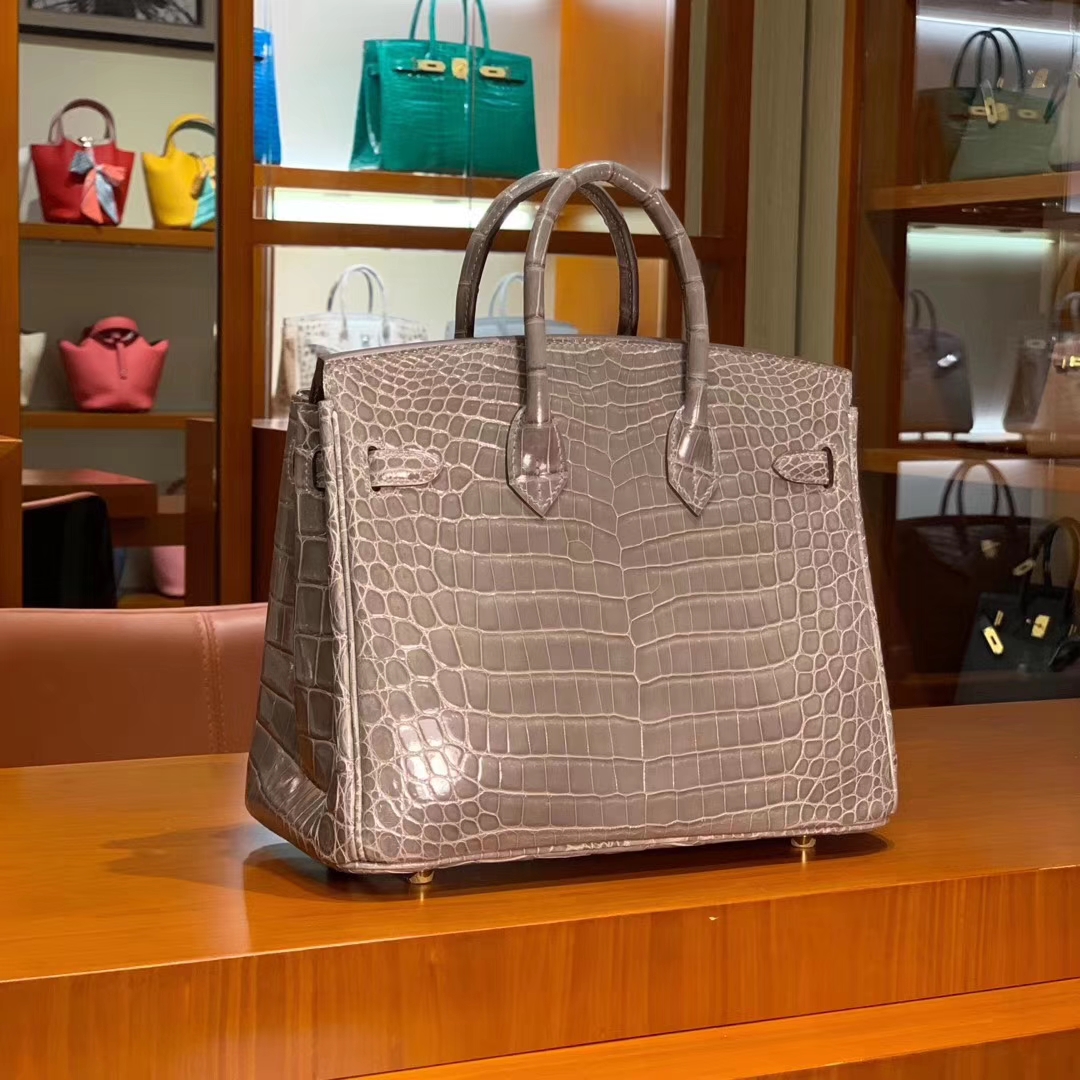 HERMES 原厂进口鳄鱼皮 每个纹路都是独一无二的 顶级做工 Birkin 25cm 30cm 