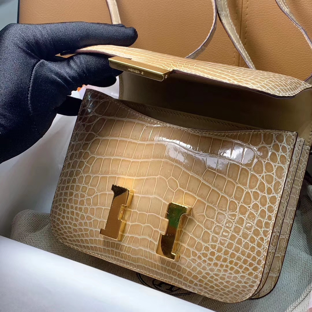 HERMES Constance 19CM 24CM 鳄鱼皮 现货