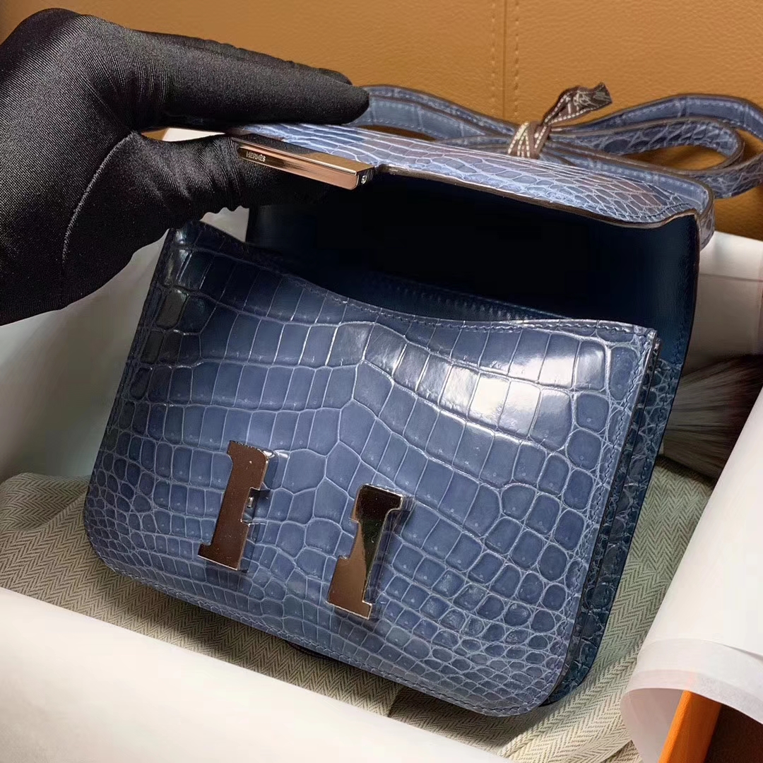 HERMES Constance 19CM 24CM 鳄鱼皮 现货