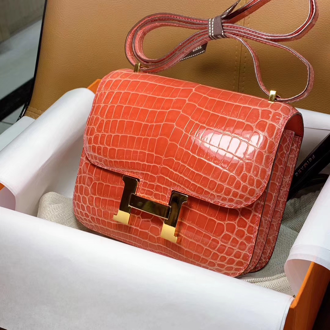 HERMES Constance 19CM 24CM 鳄鱼皮 现货