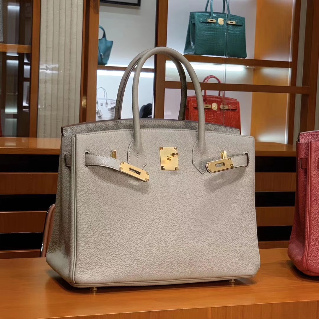 HERMES 爱马仕 Birkin 25/30 Togo 风衣灰 配专柜全套包装