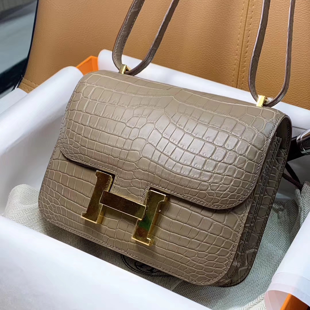 HERMES Constance 19CM 24CM 鳄鱼皮 现货