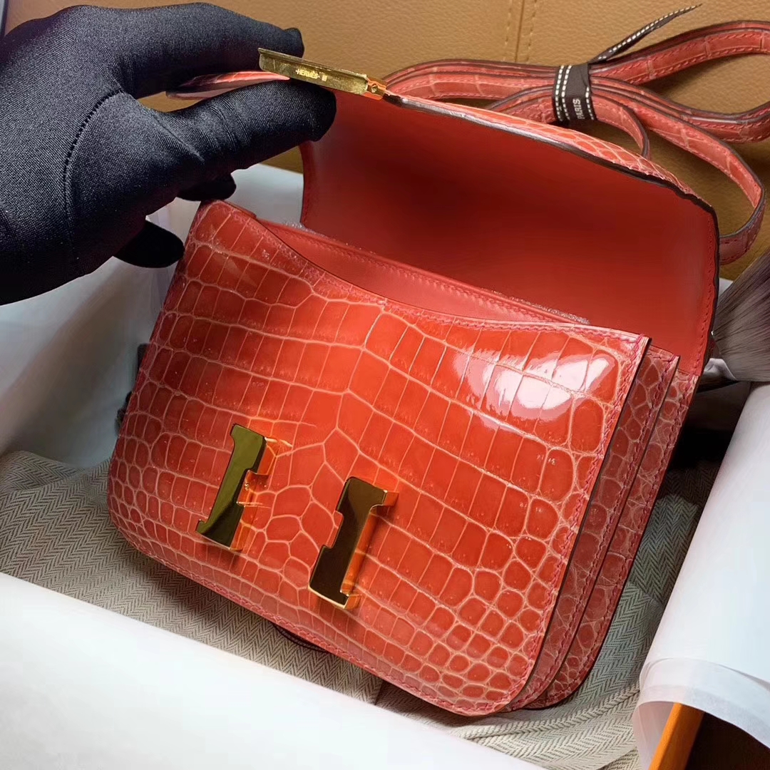 HERMES Constance 19CM 24CM 鳄鱼皮 现货