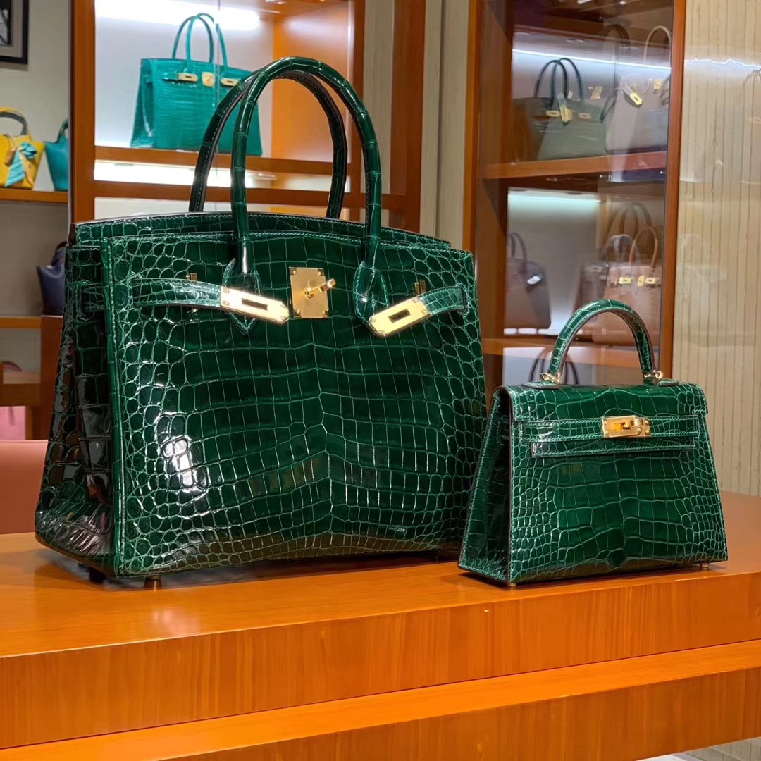 HERMES 原厂进口鳄鱼皮 每个纹路都是独一无二的 顶级做工 Birkin 25cm 30cm 