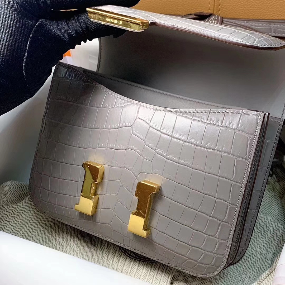 HERMES Constance 19CM 24CM 鳄鱼皮 现货