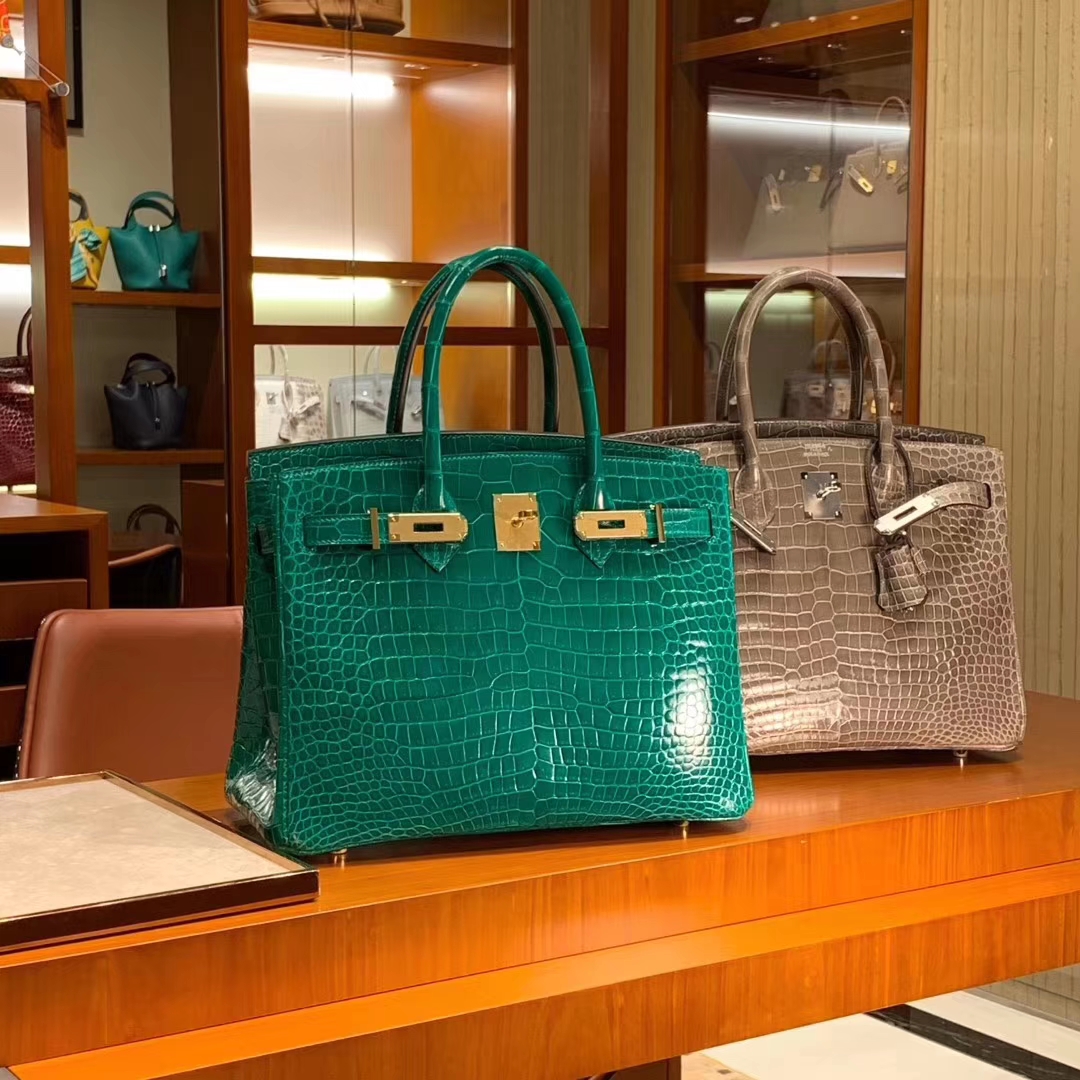 HERMES 原厂进口鳄鱼皮 每个纹路都是独一无二的 顶级做工 Birkin 25cm 30cm 