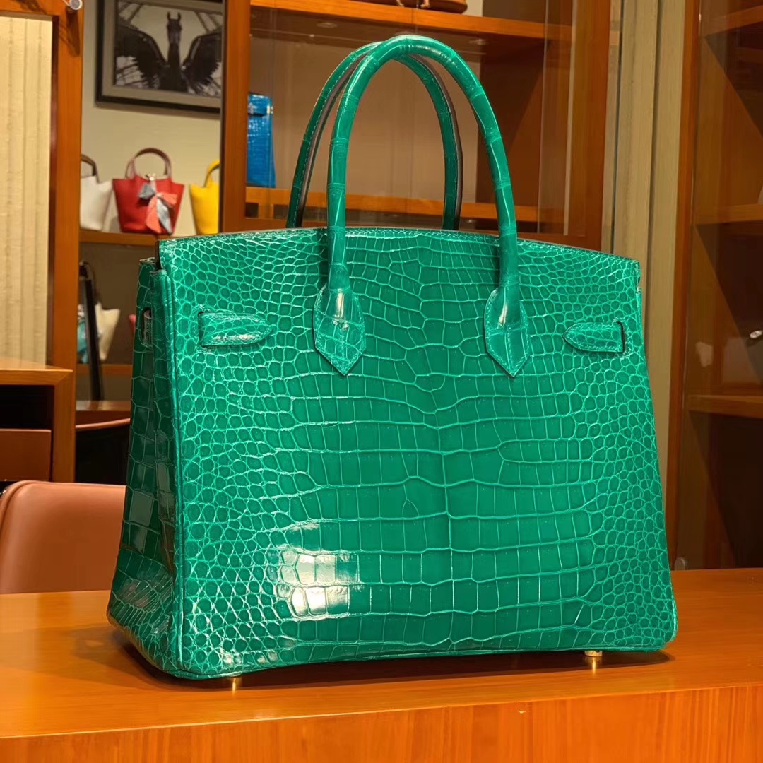 HERMES 原厂进口鳄鱼皮 每个纹路都是独一无二的 顶级做工 Birkin 25cm 30cm 