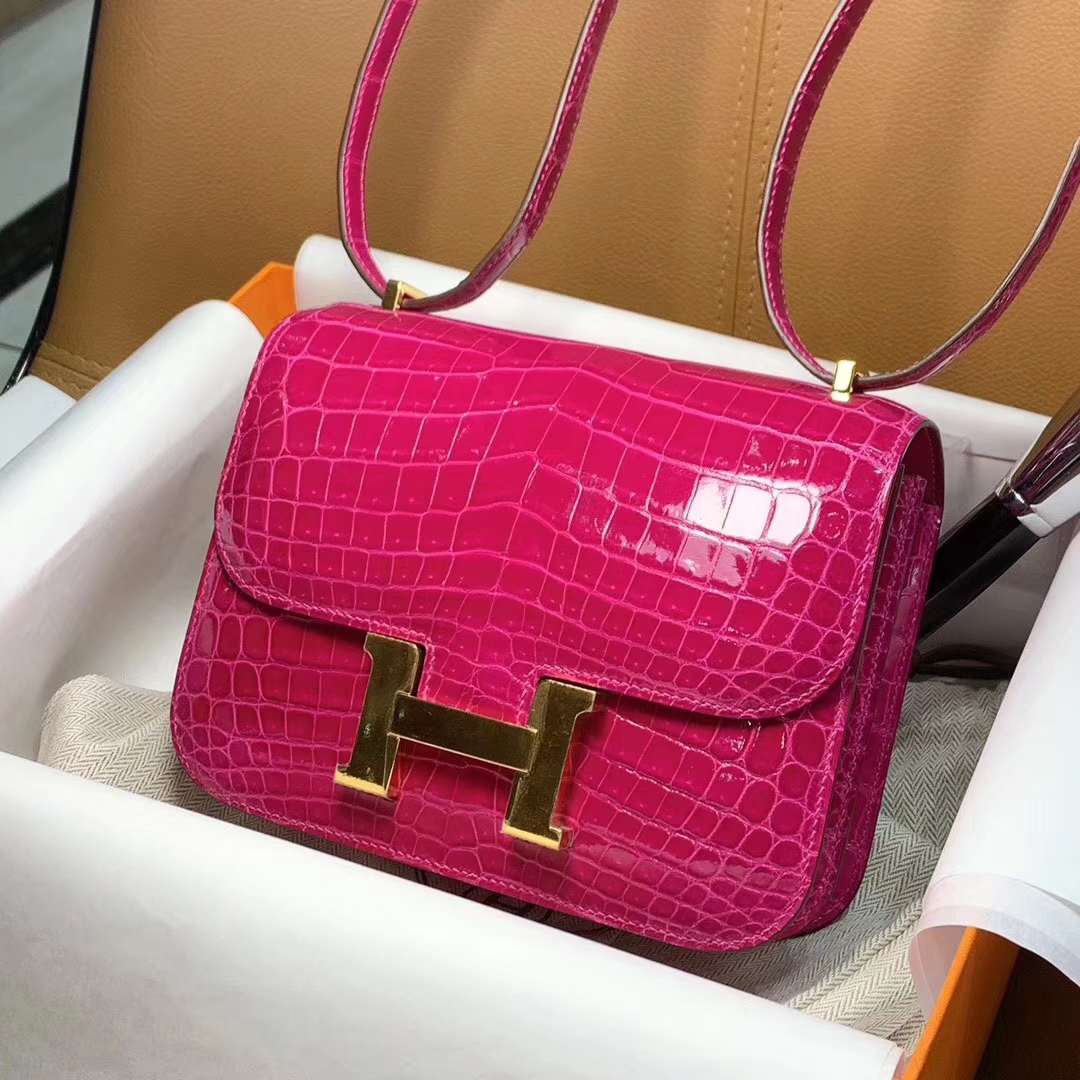 HERMES Constance 19CM 24CM 鳄鱼皮 现货