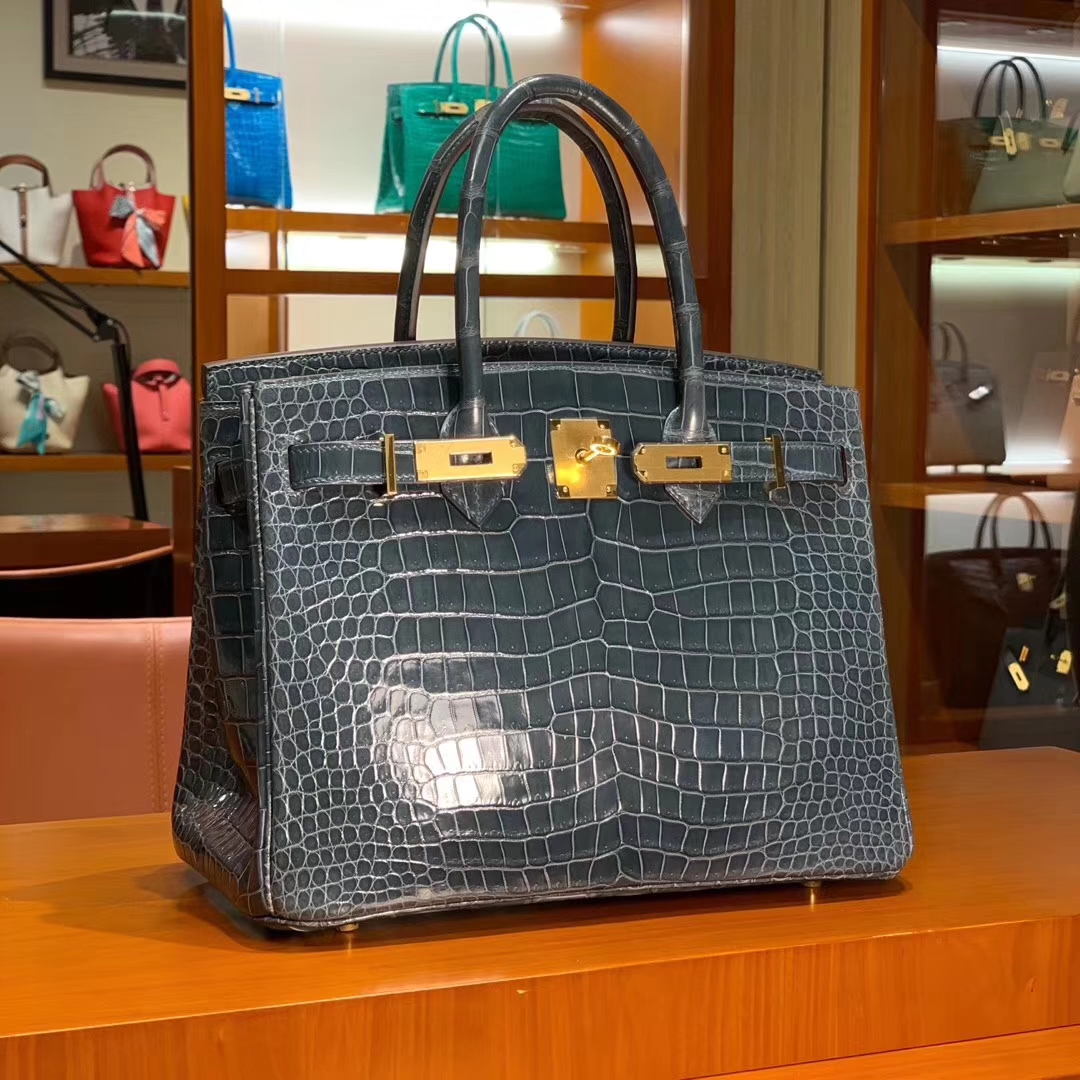HERMES 原厂进口鳄鱼皮 每个纹路都是独一无二的 顶级做工 Birkin 25cm 30cm 
