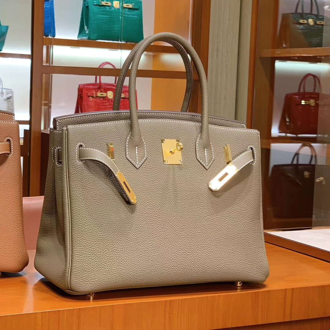 HERMES 爱马仕 Birkin 25/30 Togo 大象灰 配专柜全套包装