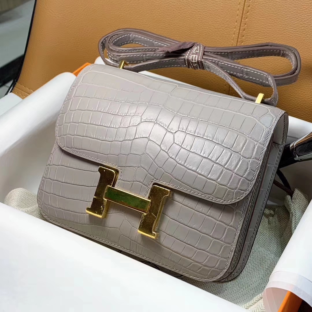 HERMES Constance 19CM 24CM 鳄鱼皮 现货