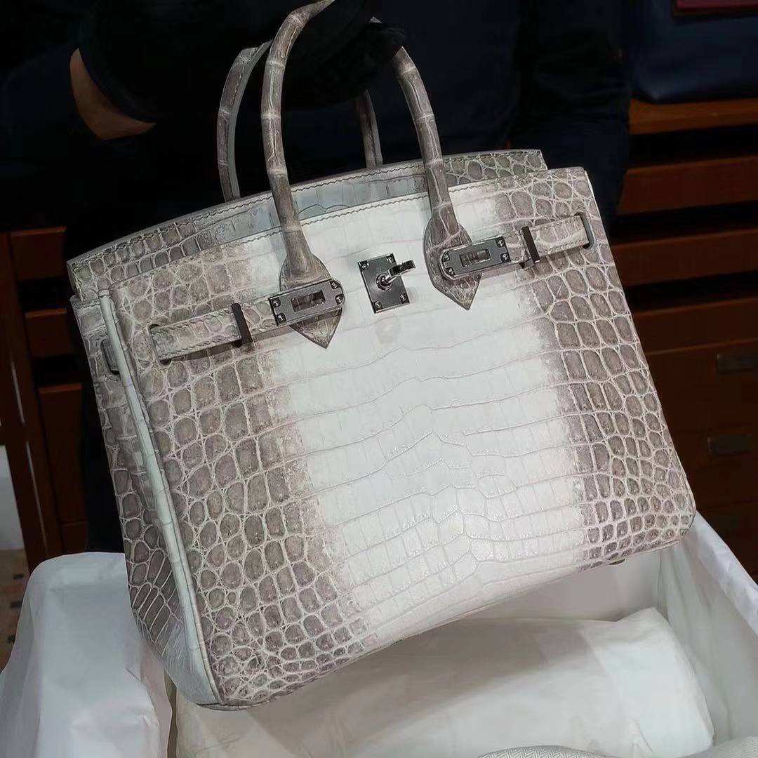 HERMES 爱马仕 铂金包 Birkin 原厂鳄鱼 纯手工 喜马拉雅 金扣 配专柜全套包装