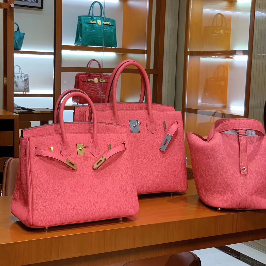 爱马仕 HERMES 铂金包 Birkin 25cm 30cm 皮粉 配全套专柜原版包装 全球发售