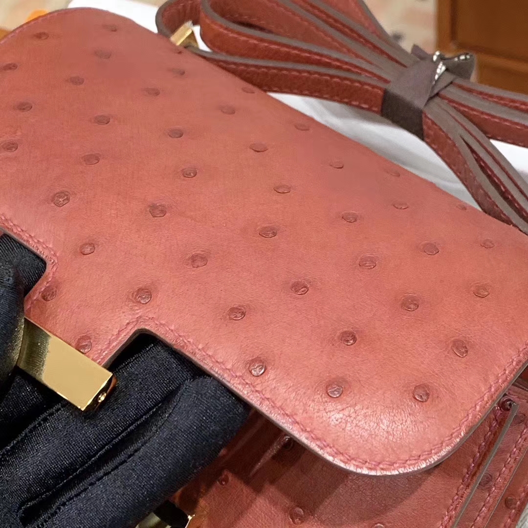 HERMES Constance 19CM 24CM 鸵鸟皮 现货