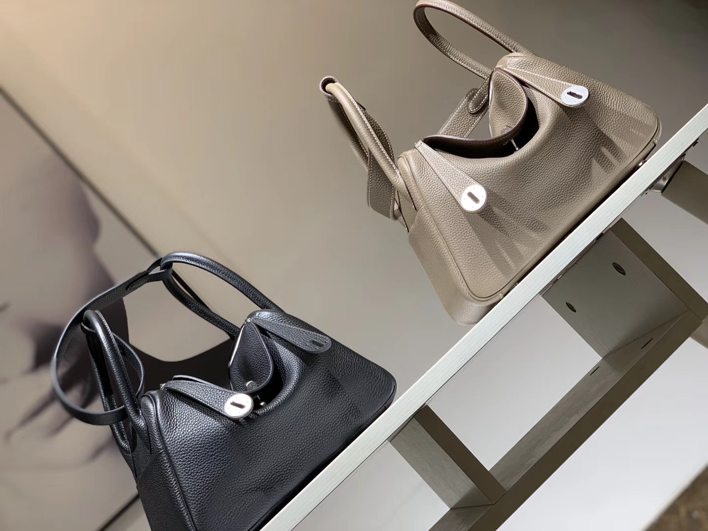 HERMES 爱马仕 lindy 26/30cm 纯手工 大象灰 黑色 配全套包装
