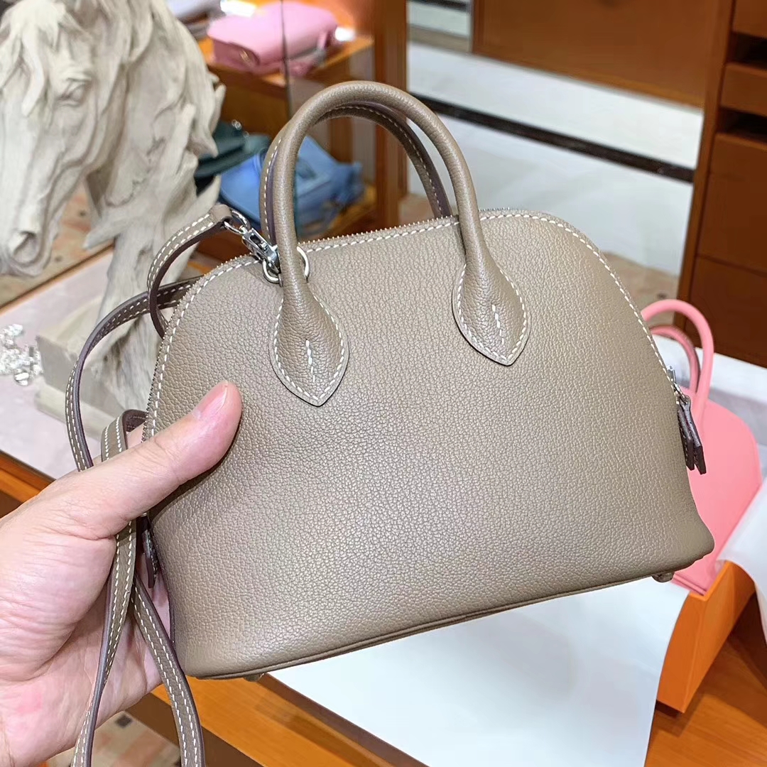 爱马仕 HERMES Bolide Mini 大象灰 Swift 配原版正品全套包装