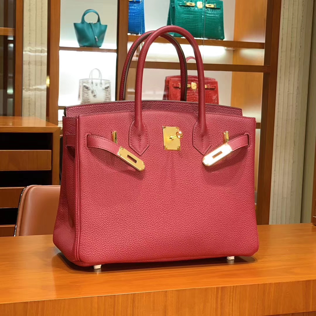 爱马仕 HERMES 铂金包 Birkin 25cm 30cm 石榴红 配全套专柜原版包装 全球发售