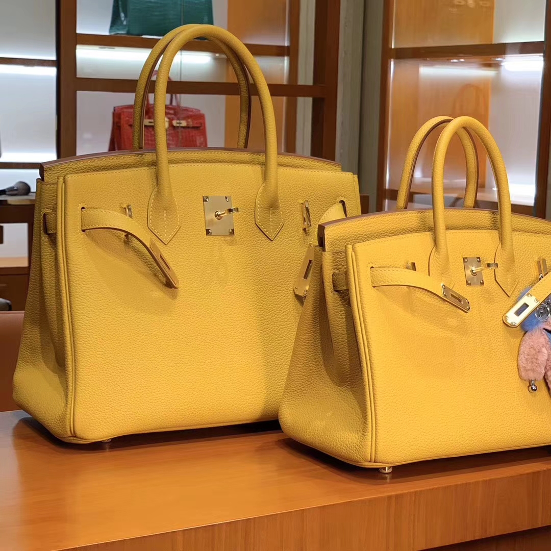爱马仕 HERMES 铂金包 Birkin 25cm 30cm 琥珀黄 配全套专柜原版包装 全球发售