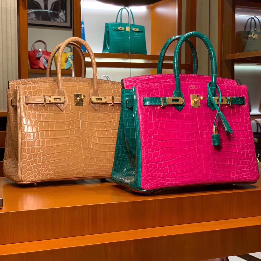 HERMES 原厂进口鳄鱼皮 每个纹路都是独一无二的 顶级做工 Birkin 25cm 30cm 