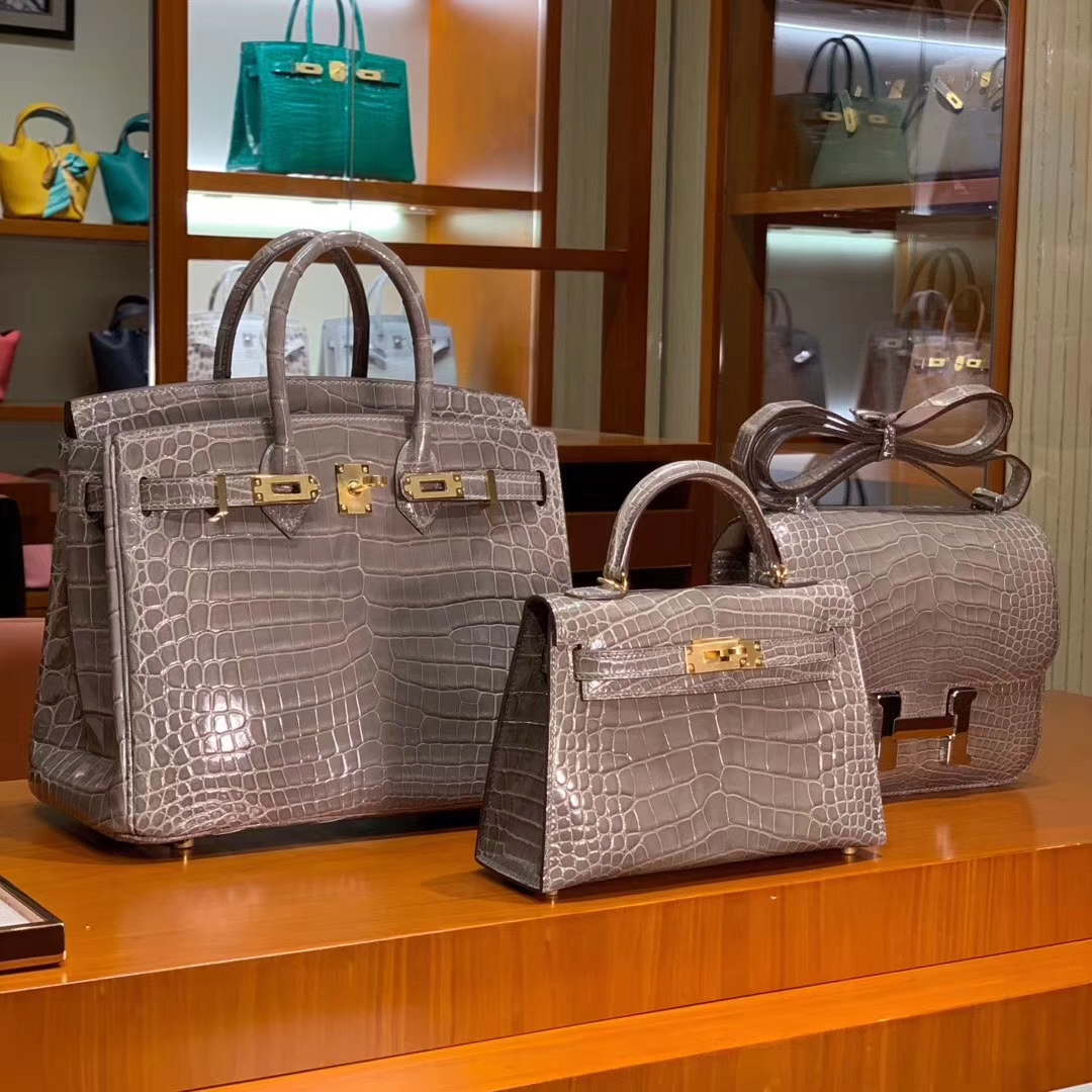 HERMES 原厂进口鳄鱼皮 每个纹路都是独一无二的 顶级做工 Birkin 25cm 30cm 